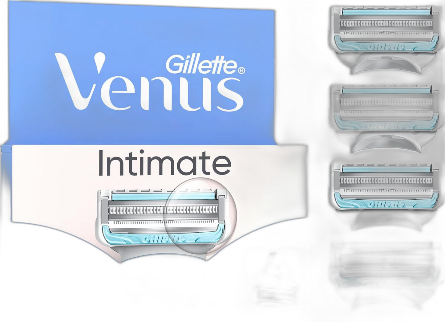 Gillette Venus Intimate Rasierklingen mit Aloe Vera, 4 Ersatzklingen