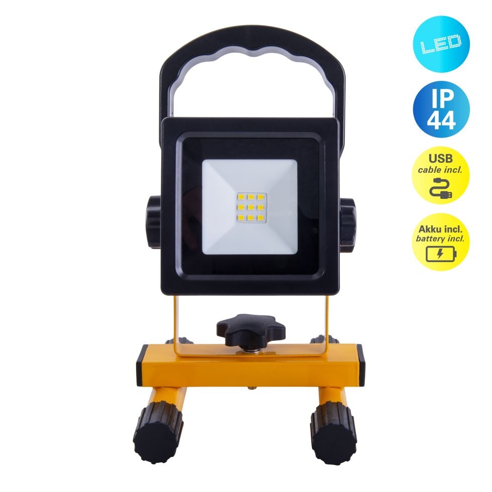 LED Akku Strahler Amon 600 lm, 4000 K, 1 m, 5 Volt USB Kabel