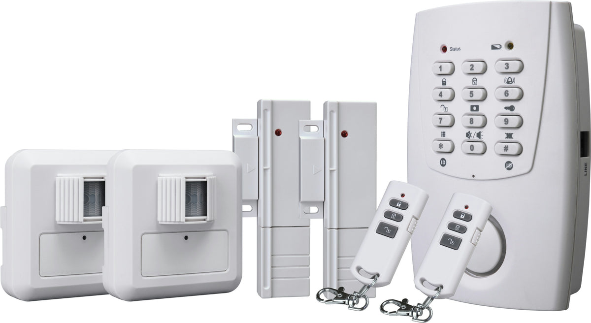 Smartwares HA32S Drahtloses Alarmsystem, Weiß, Tasten, Kunststoff, Telefonleitung, 110 dB, 433 MHz