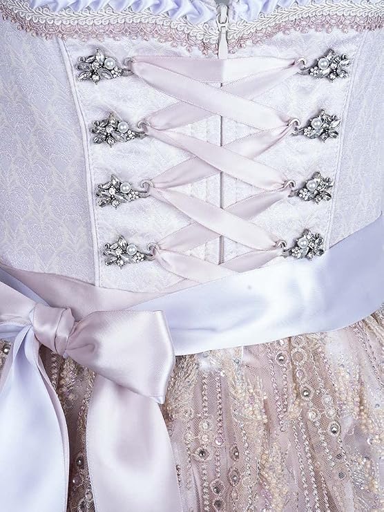 Krüger Collection Dirndl 111264 Roberta Glitzer Natur hell