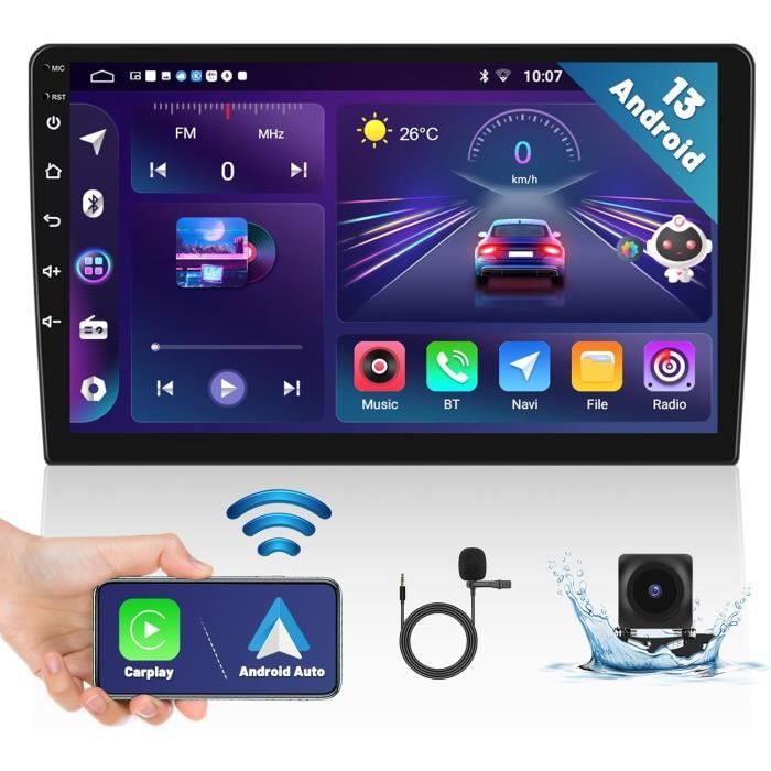 Android Auto Wireless, 9 Inch Touch Car Radio with 4K