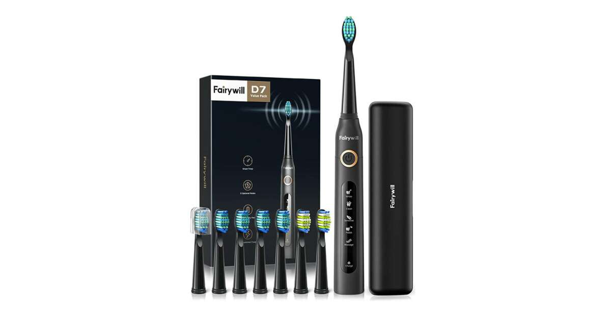 Fairywill Elektrische Zahnbürste D7 Value Pack