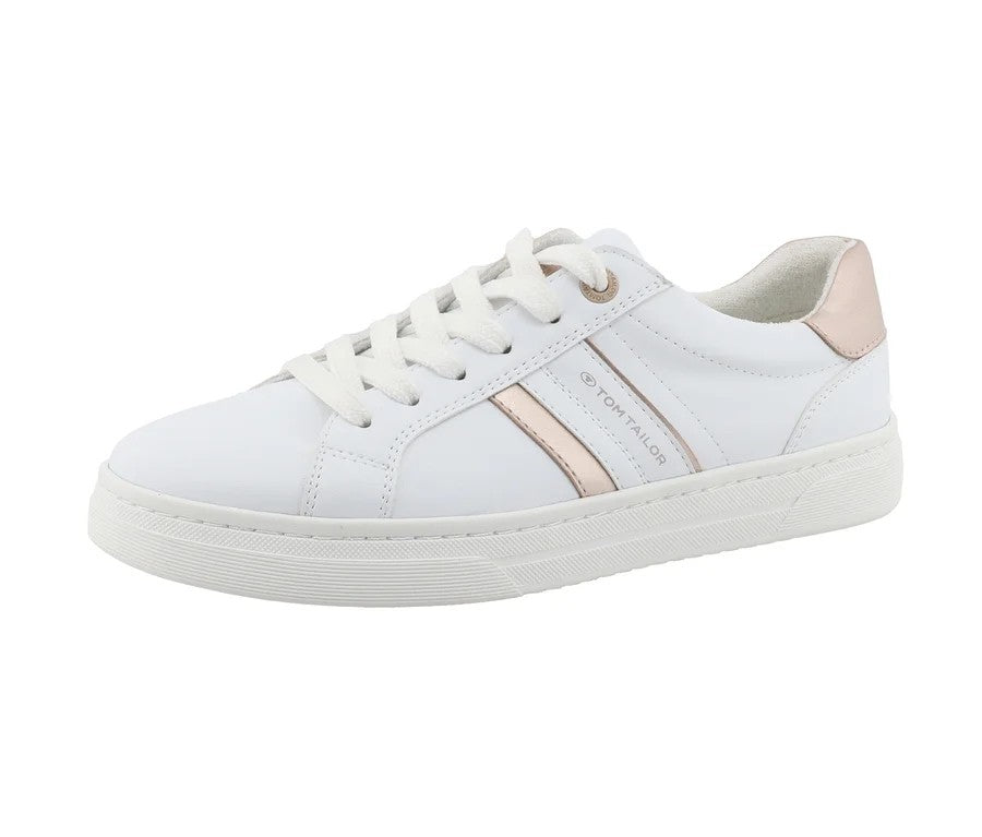 TOM TAILOR, 9590410001 EU 40, Sneaker, Weiß/Gold