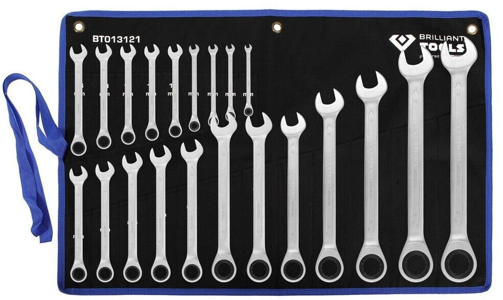 BRILLIANT TOOLS Ratschenringschlüssel-Satz 21-teilig 6–32 mm BT013121