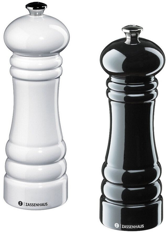 Zassenhaus Berlin Pfeffer- und Salzmühle 18 cm schwarz/weiß