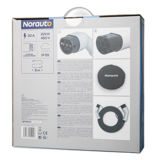 Norauto Ladekabel Typ 2, 11kW, 5m, IP55, dreiphasig 16A