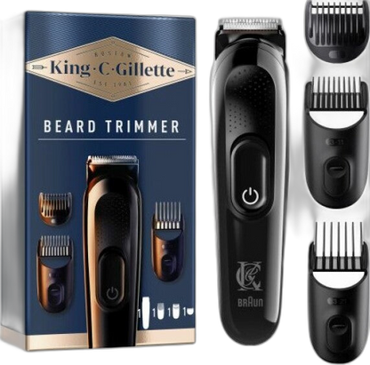Gillette Barttrimmer kabellos mit 3 Aufsätzen, wasserdicht