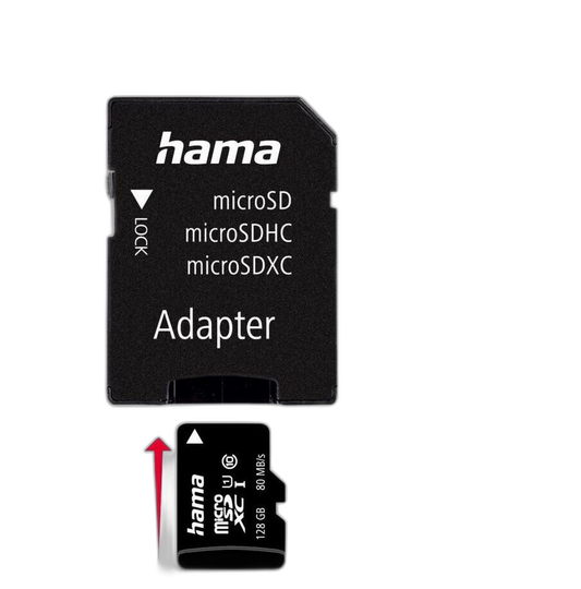 Hama microSDXC 128GB Speicherkarte mit Adapter