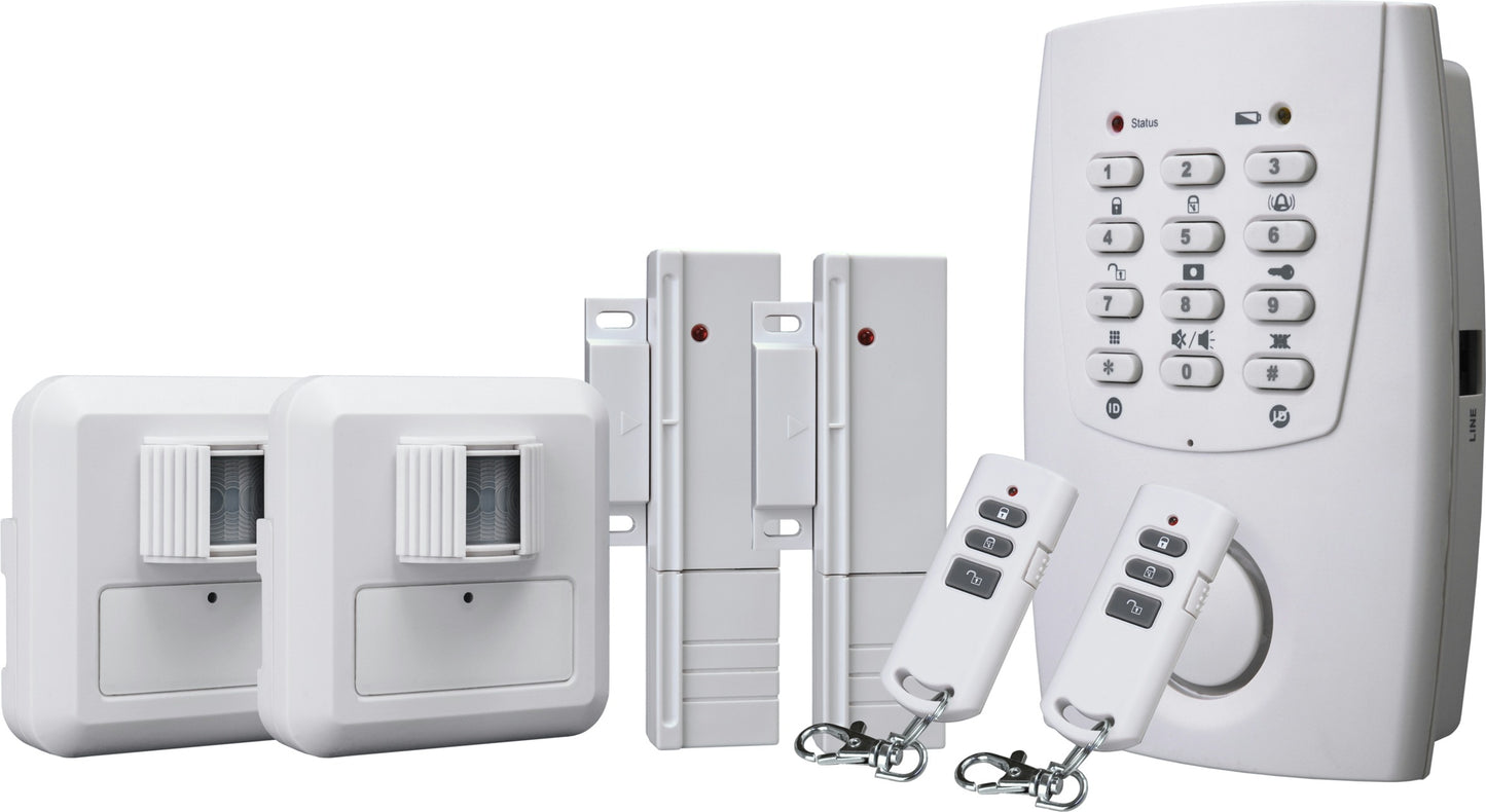 Smartwares HA32S Drahtloses Alarmsystem, Weiß, Tasten, Kunststoff, Telefonleitung, 110 dB, 433 MHz