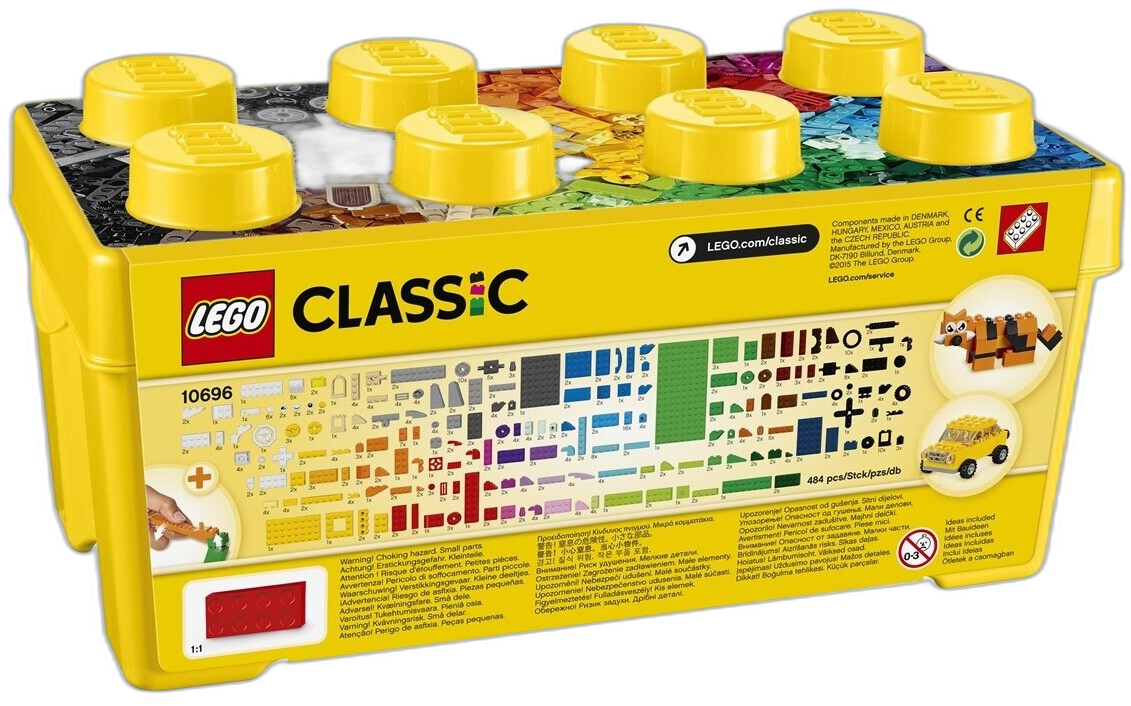 LEGO Classic Mittelgroße Bausteine-Box, 484 Teile, ab 4 Jahren