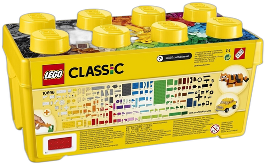 LEGO Classic Mittelgroße Bausteine-Box, 484 Teile, ab 4 Jahren