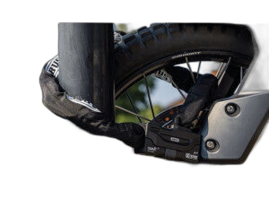 ABUS Schloss-Ketten-Kombi Granit Extreme Plus 59 - Motorradschloss aus 12 mm starker Sechskantkette - ABUS-Sicherheitslevel 20 - 110 cm Kettenlänge