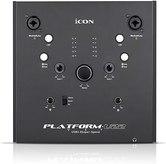 Platform U22 ProDrive III 24-Bit-USB-Aufnahmeschnittstelle 96/192 kHz mit 2 Eingängen und 2 Ausgängen