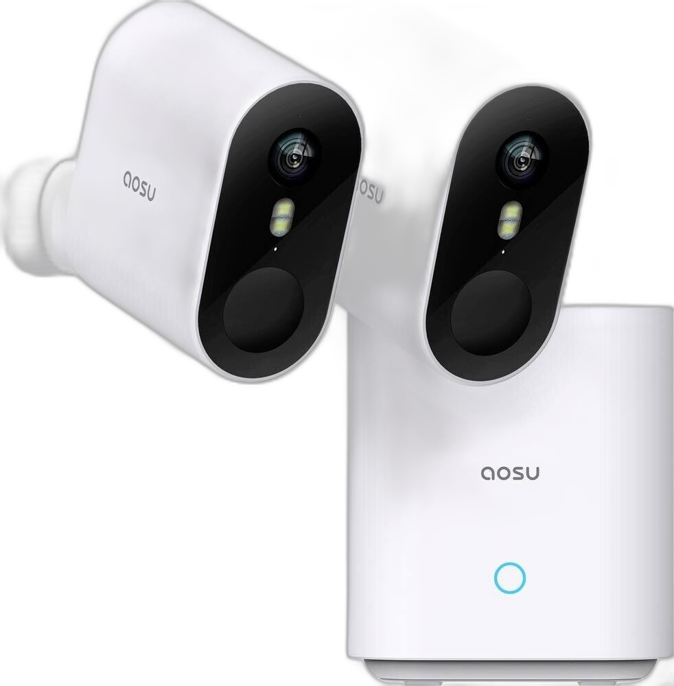 OnlyFindz Aosu C6P Überwachungskamera Set mit 2K WLAN