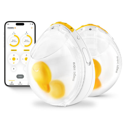 Medela Magic InBra Tragbare Doppel-Milchpumpe – mit FluidFeel-Technologie, App-Konnektivität, Sensorsteuerung – Ultraleicht (200g) und leise – In Krankenhaus Qualität