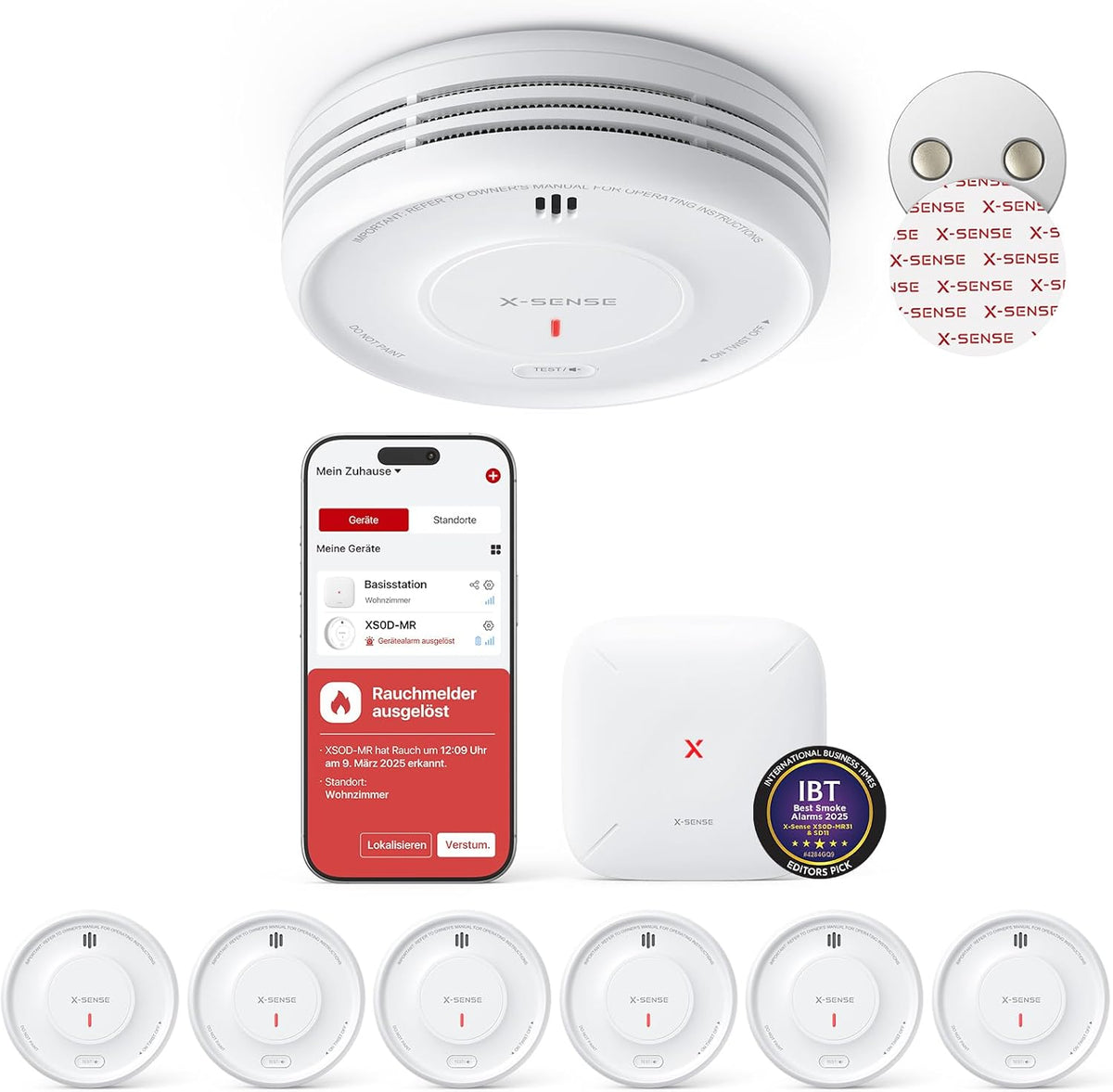 X-Sense Smart Rauchmelder WLAN mit Magnethalterung
