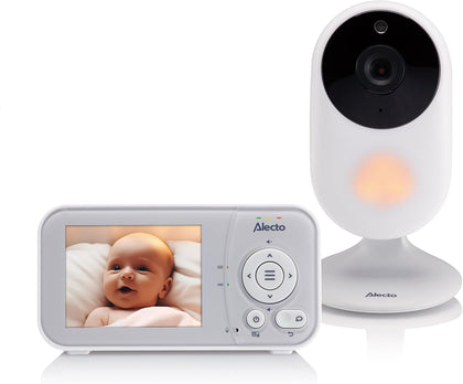 Alecto DVM2028 Video-Babyphone mit Kamera, Nachtsicht, Temperaturanzeige (DVM2028)