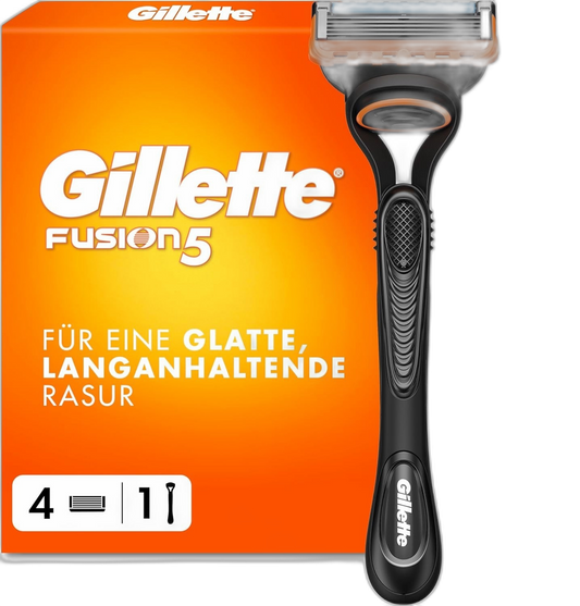 Gillette Fusion5 Rasierer mit 4 Ersatzklingen