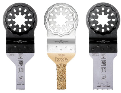KWB Starlock Holz und Metall Set 3-teilig für Multitool