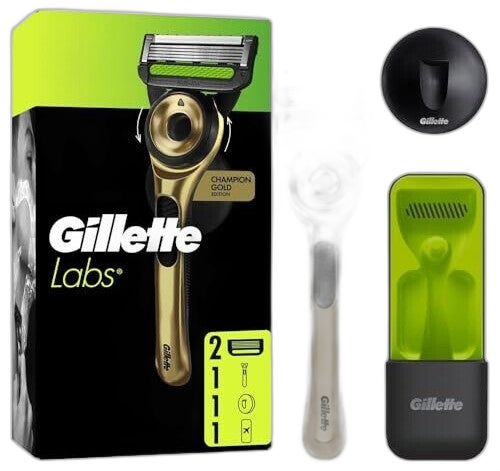 Gillette Labs Gold Travel Set mit Rasierer und Zubehör