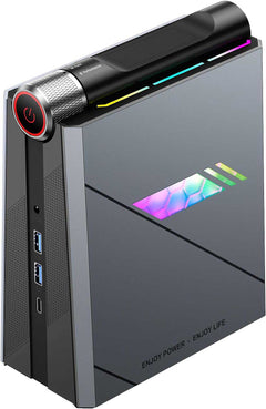 ACEMAGIC AD08 Mini PC [3-Modus-Anpassung], Intel i9-11900H (8C/16T, bis zu 4.9Ghz),16GB DDR4 512GB NVME SSD Mini Gaming PC with WiFi 6 | TDP 45W | 4K UHD | RGB DDR | Type-C