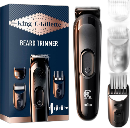 King C. Gillette Barttrimmer kabellos, präzise Schneidleistung