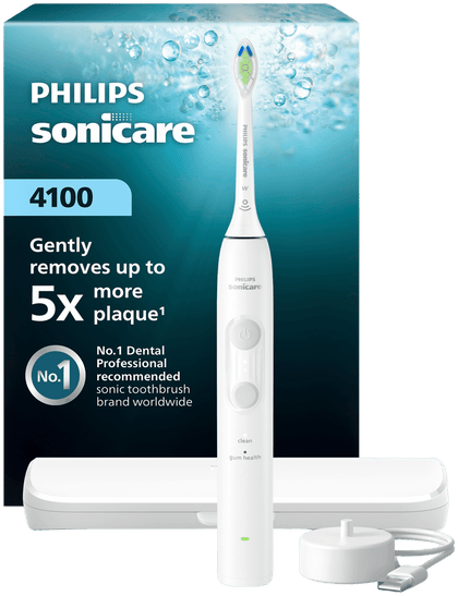 Philips, Sonicare 4100 HX4043/41, Elektrische Schallzahnbürste, Schwarz