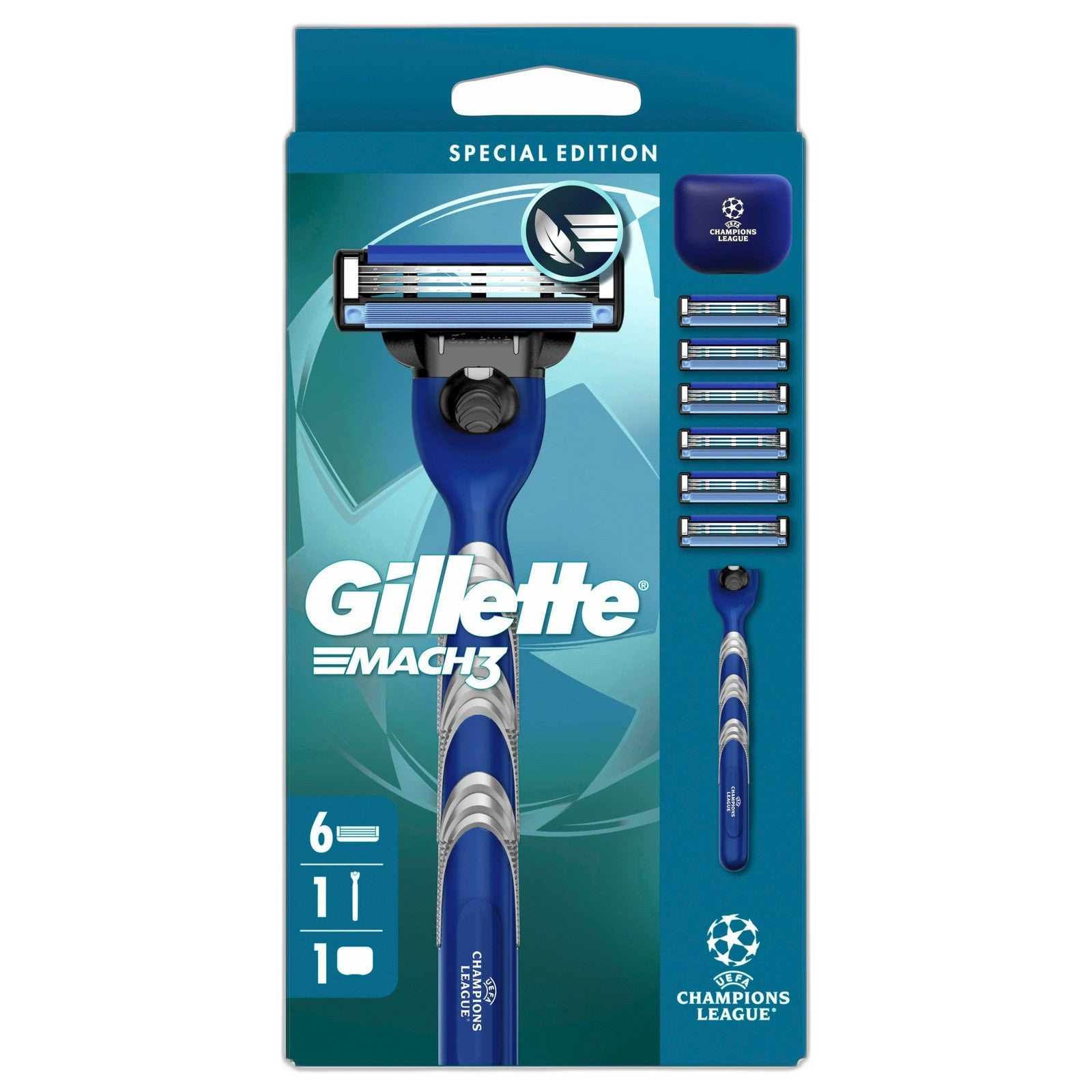 Gillette MACH3 Rasierer mit 6 Ersatzklingen