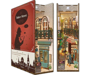 Tonecheer DIY Book Nook Kit Modellbausatz 3D Puzzle aus Holz für Erwachsene zum Baue Miniatur Haus Kit Puppenhäuser Miniatur Haus Kit Bastelset mit Licht Personalisierte Geschenke(Baker Street)