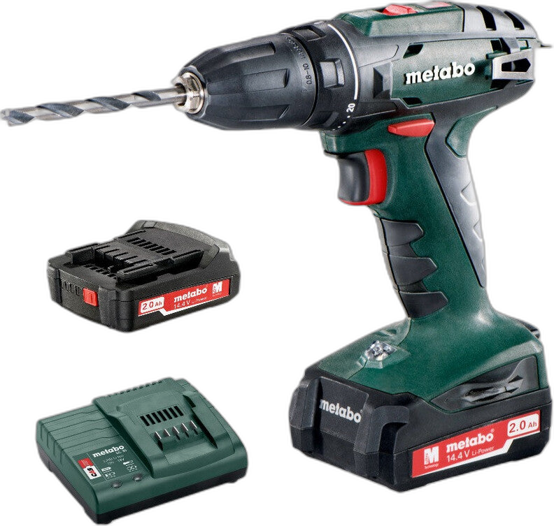 Metabo BS 14.4 Akku-Bohrschrauber mit zwei Akkus
