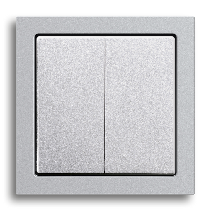 Busch-Jaeger Serienschalter Future Linear – Doppelwippe, anthrazit matt