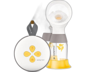 Medela Swing Maxi Elektrische Doppel-Milchpumpe, mehr Milch in kürzerer Zeit, wiederaufladbar über USB, mit PersonalFit Flex Protektoren und Medela 2-Phase Expression Technologie