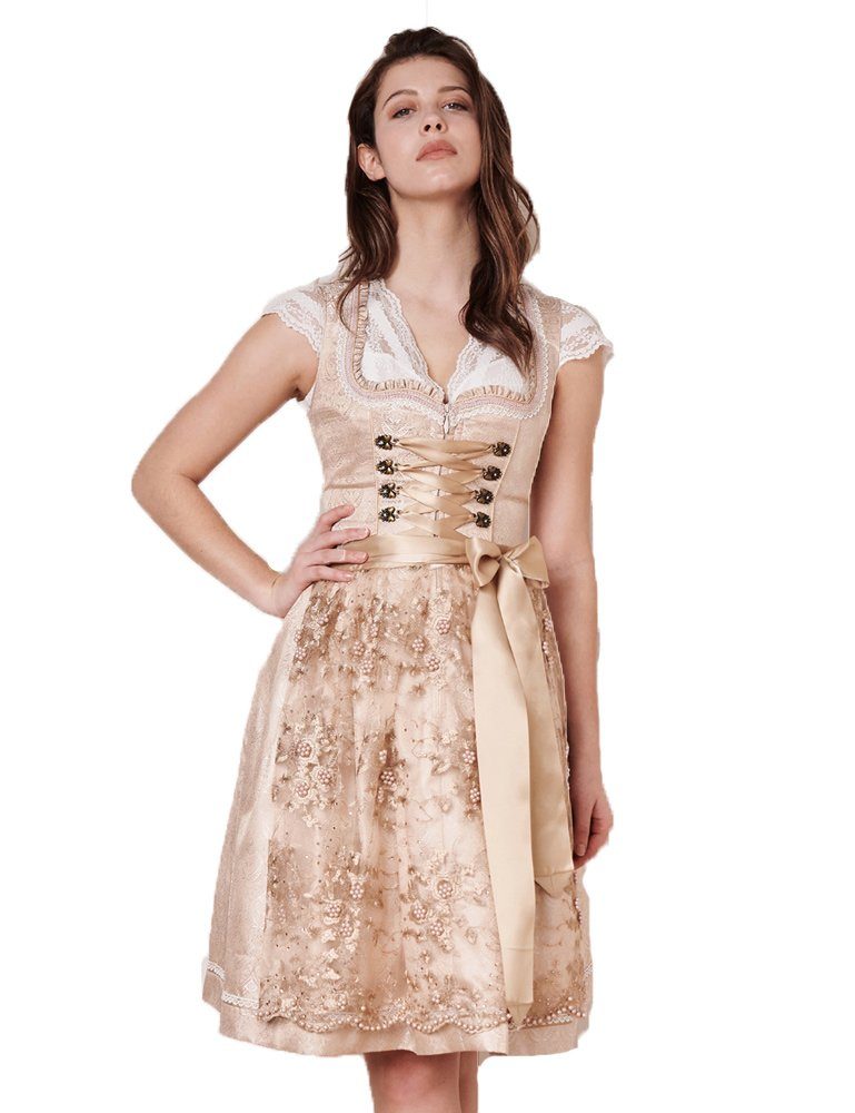 Krüger Dirndl Kailia Spitzenschürze 417565, Natur 60cm