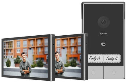 EZVIZ 2K Video Türklingel Kit mit Türsprechanlage & Doppelten 7-Zoll-Farb-Touchscreens