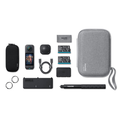 Insta360, X5 Essentials Bundle, 360-Grad-Actionkamera-Set, Schwarz