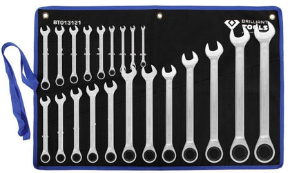 BRILLIANT TOOLS Ratschenringschlüssel-Satz 21-teilig 6–32 mm BT013121
