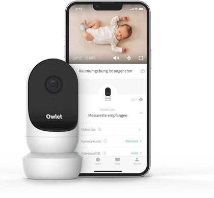 Owlet Cam 2: Smarte HD Babyphone Kamera weiß