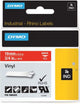 DYMO 1805422 Schriftband vinyl 1,9cm 5,5m weiß/rot