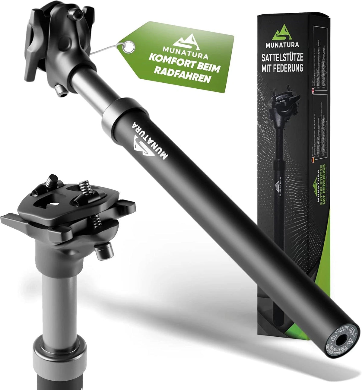 MUNATURA Premium Sattelstütze gefedert Durchmesser 30,9