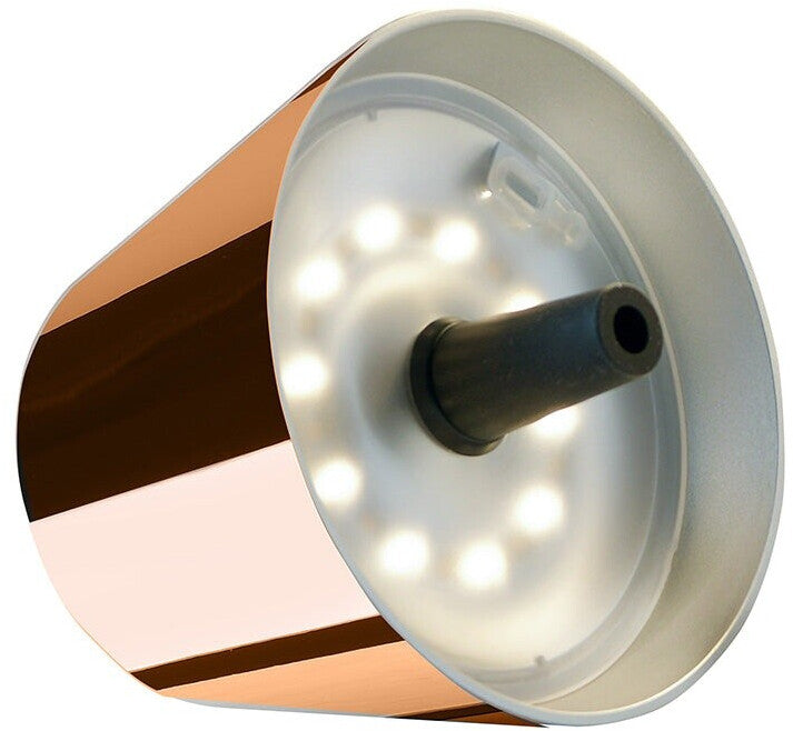 Sompex Top 2.0 RGB LED Akkuleuchte & Flaschenaufsatz kupfer G (72552)